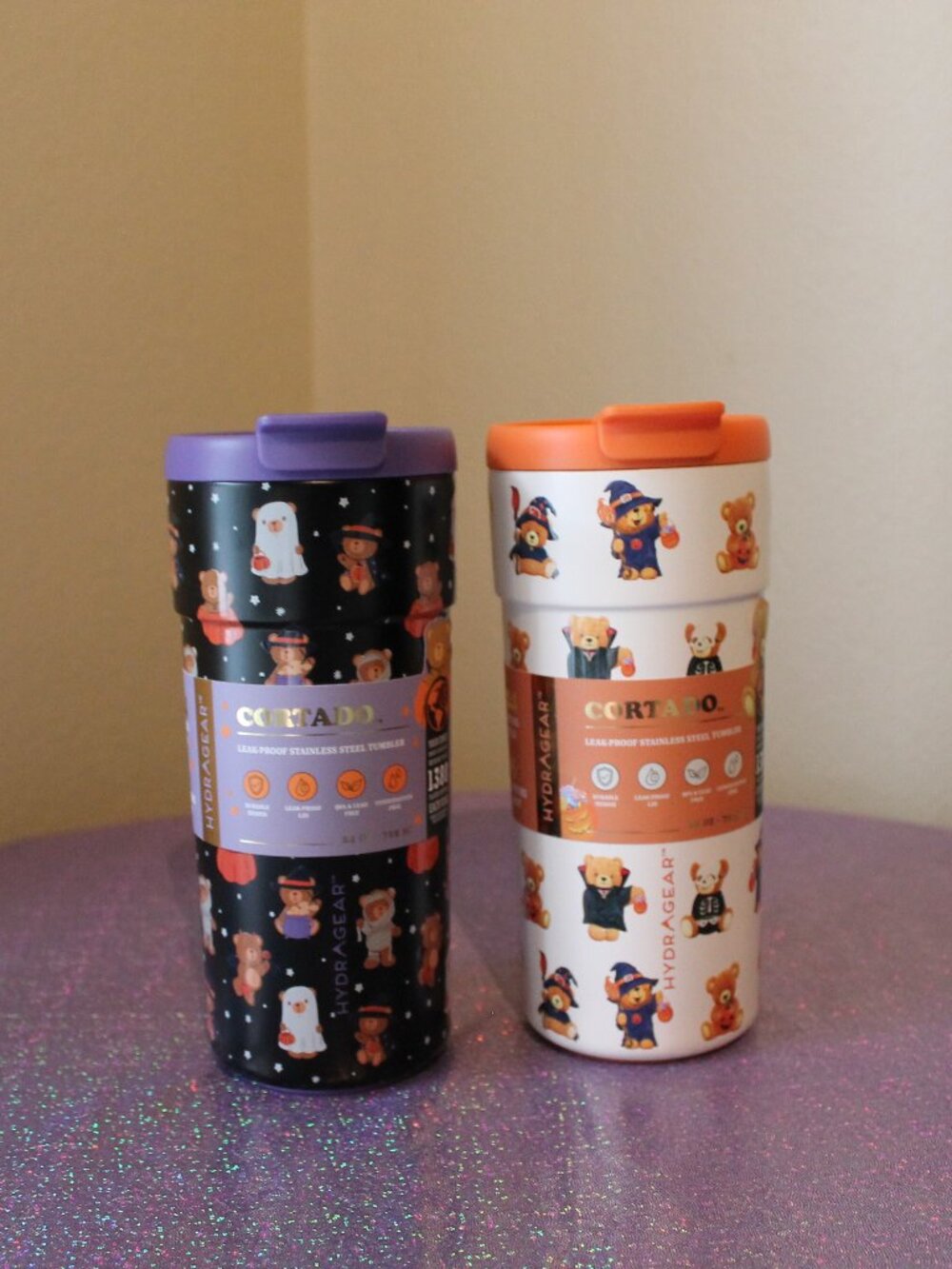 Hydragear Halloween Bear Cortado Tumblers Set of 2